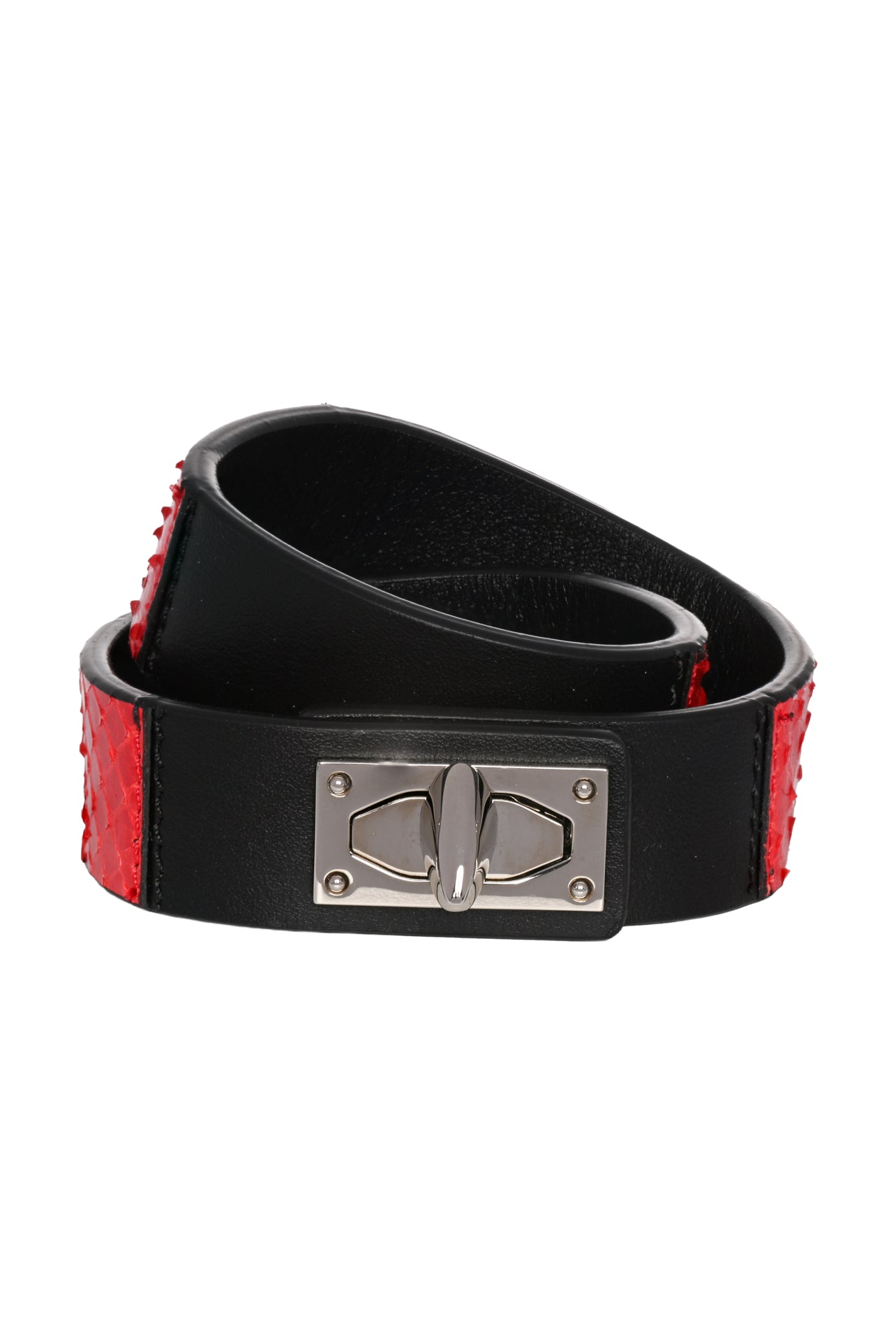 Givenchy Size S Shark Tooth Lock Double Loop Bracelet - Luxury