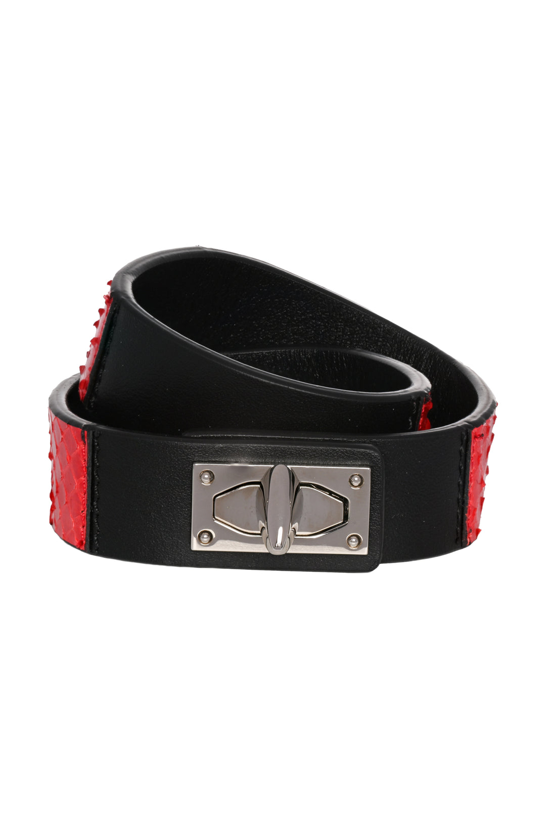 Givenchy Size S Shark Tooth Lock Double Loop Bracelet