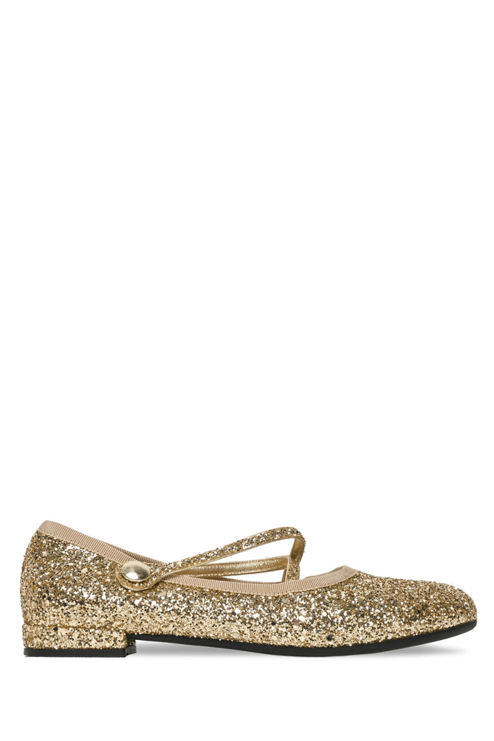 Miu Miu Size 37.5 Glittered Mary Jane Flats