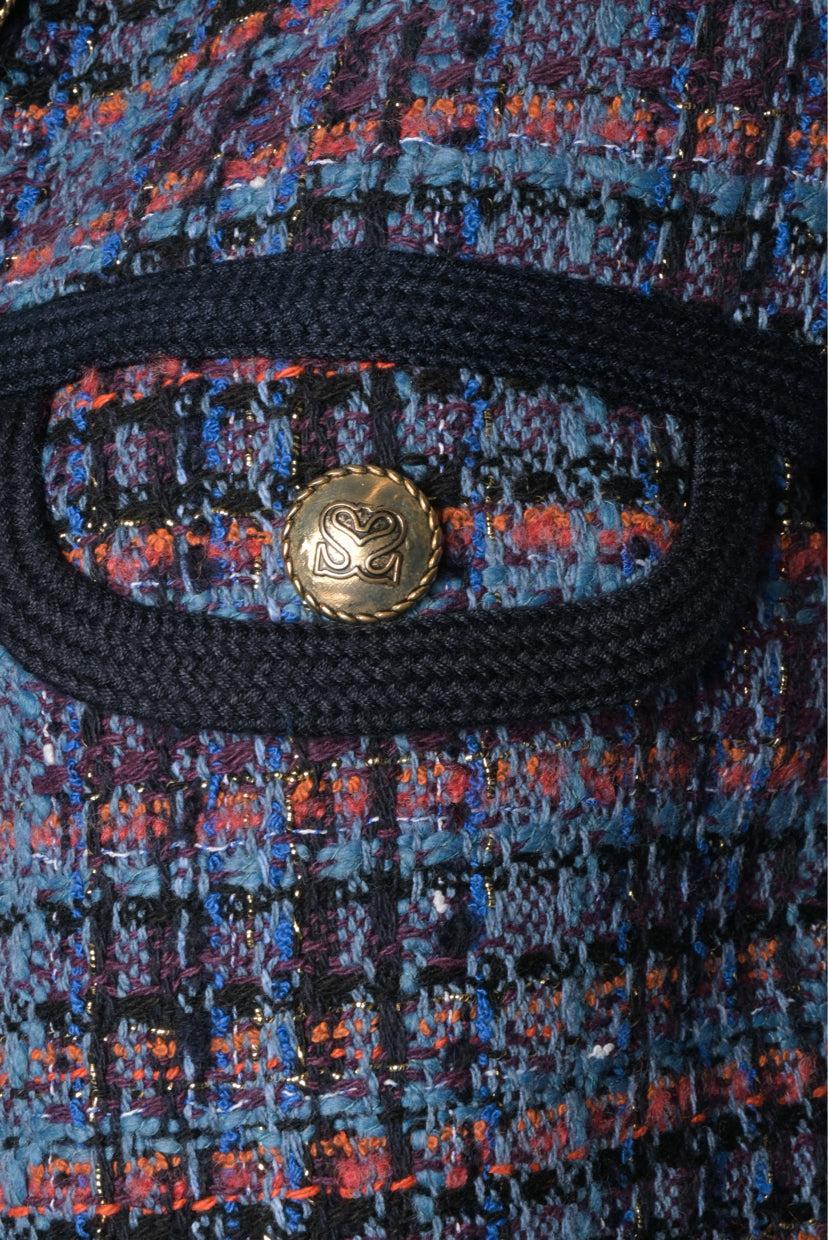 Sandro Size 34 Metallic Tweed Jacket