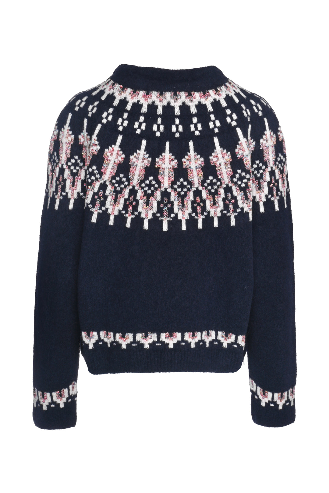 Loewe Size L Fair Isle Sequin Embellished Wool-Blend Sweater