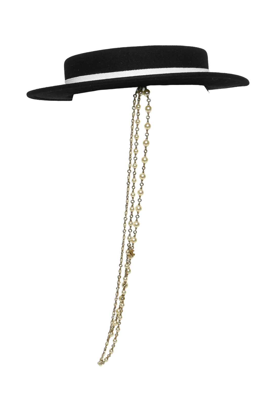 Chanel Size OS Rabbit Hair Flat Top Hat