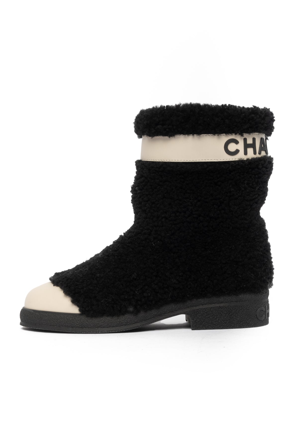 COCO NEIGE ブラックブーツ シャネルロゴ Chanel Black Nylon Coco Neige Ski Boots with Logo Details Size EU