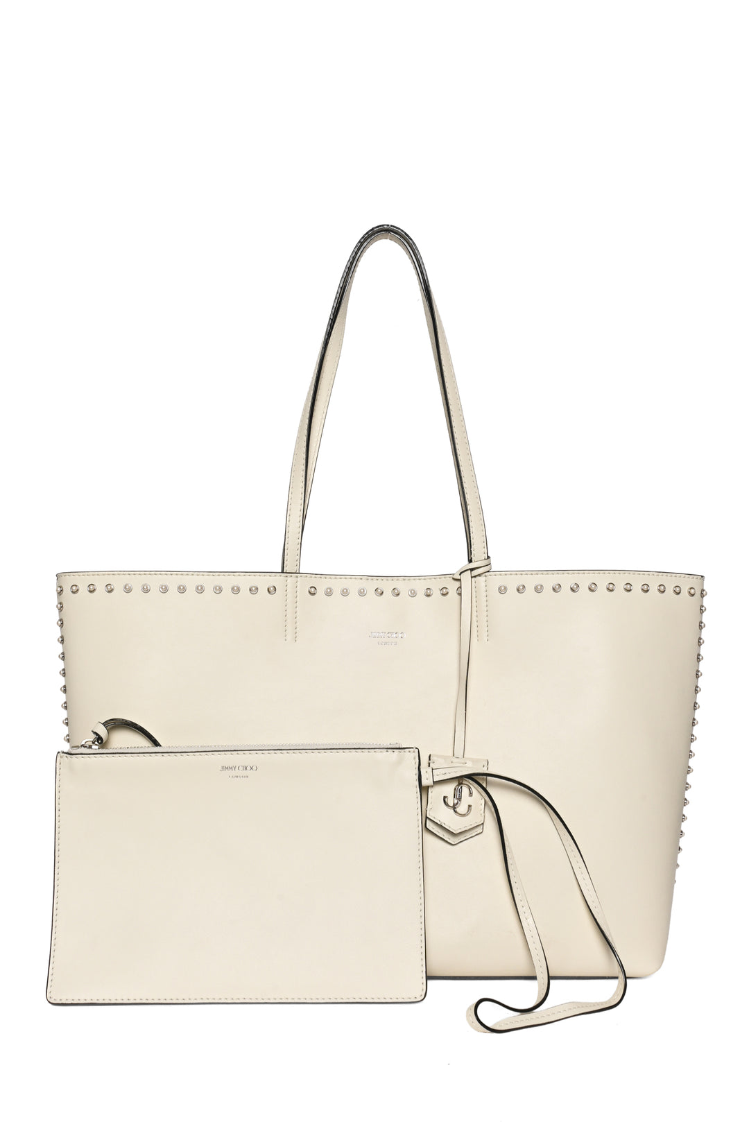 Jimmy Choo Nine2Five Faux Pearl Studded East-West Tote