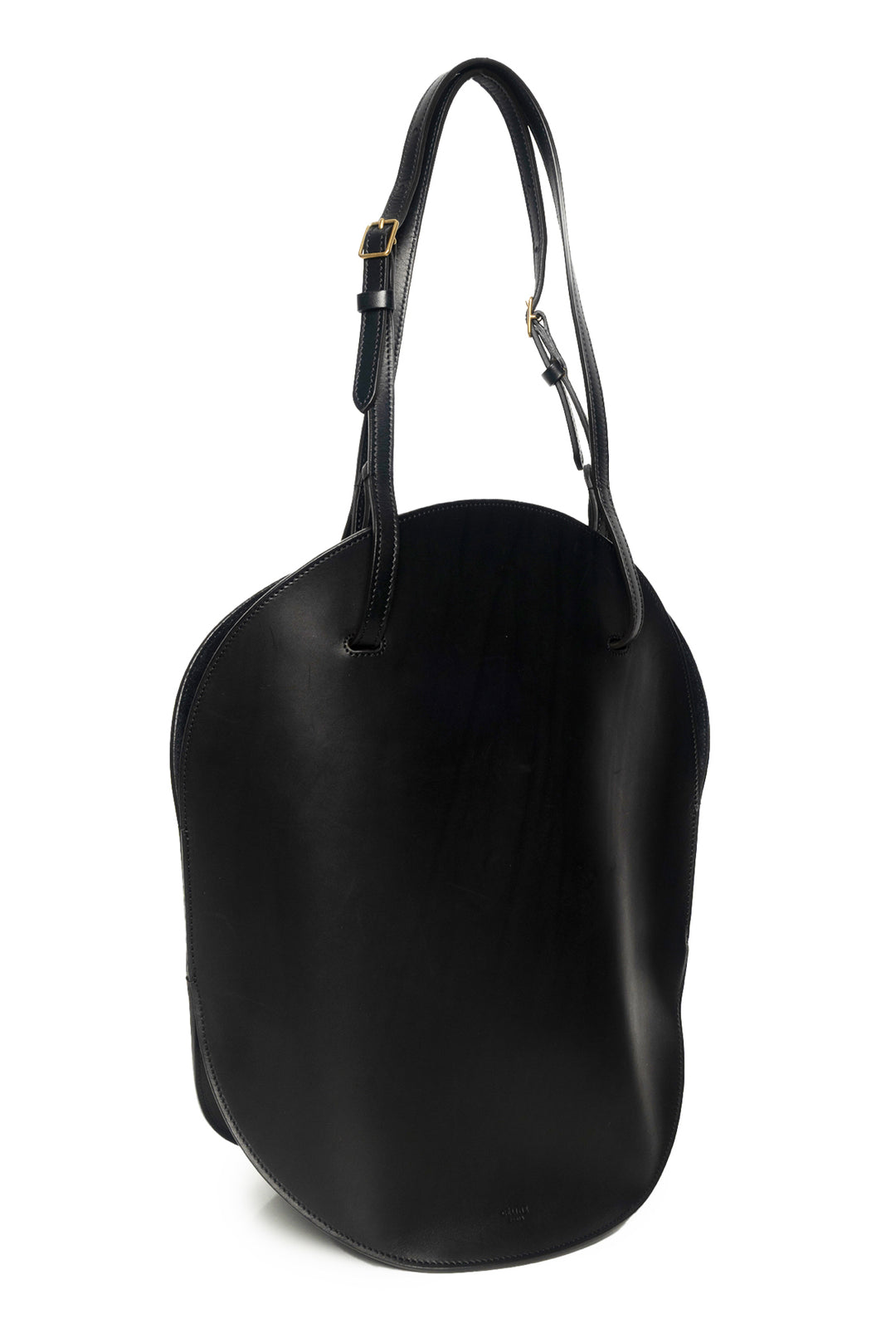 Celine 2015 Smooth Leather Curved Tote Bag