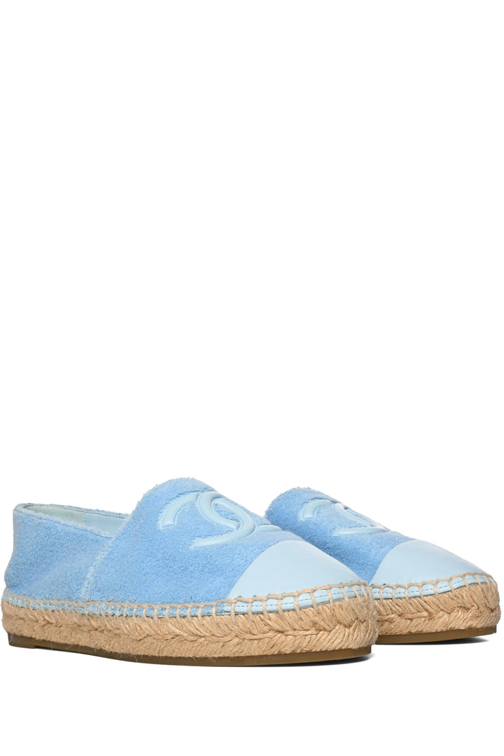 Chanel Size 38 Terry Cloth CC Espadrilles