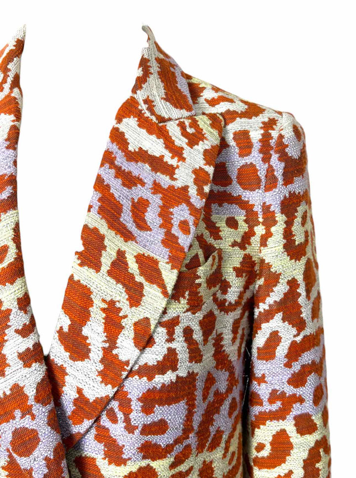 Smythe Metallic Animal Print Tweed Size 8 Coat