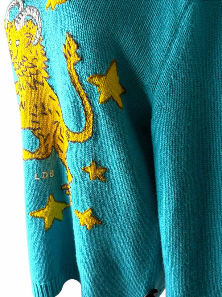 Gucci Size M Custom Capricorn Zodiac Wool Hand Knit Sweater