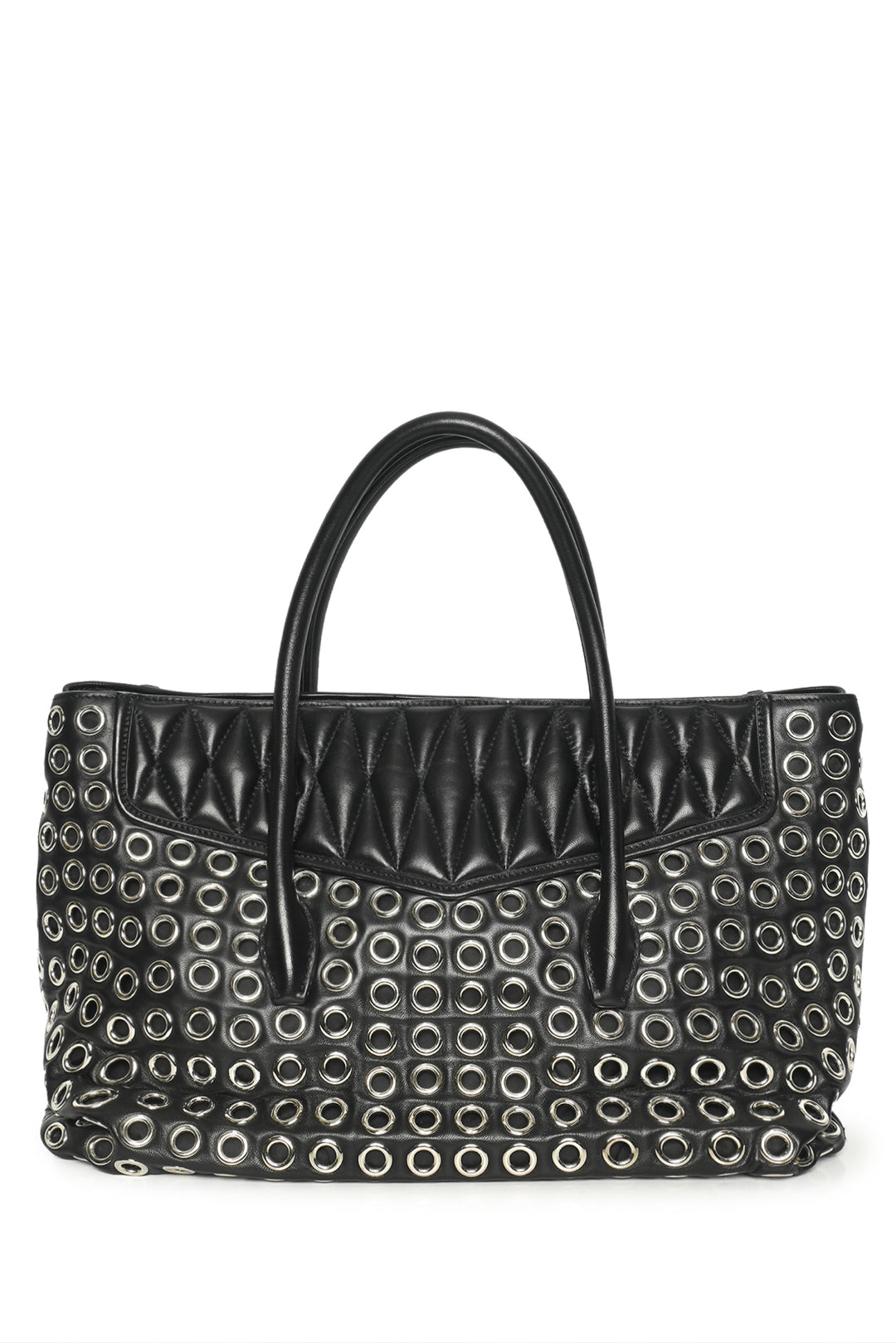 Miu Miu Grommet Biker Tote