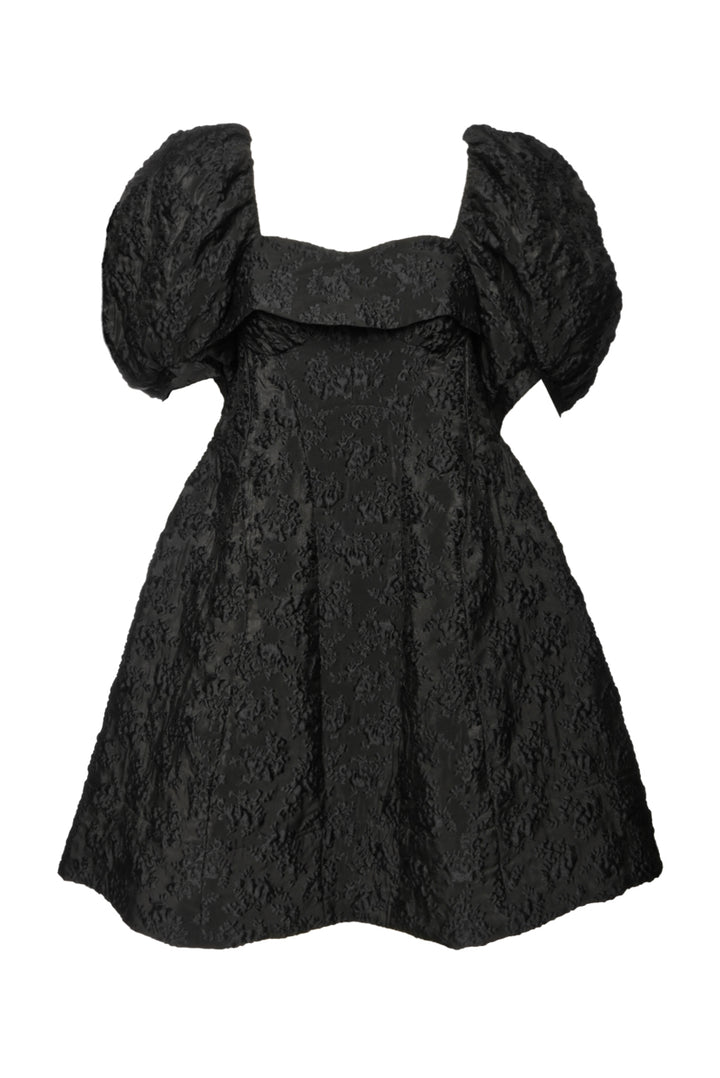 Simone Rocha Size 4 Jacquard Puff Sleeve Mini Dress