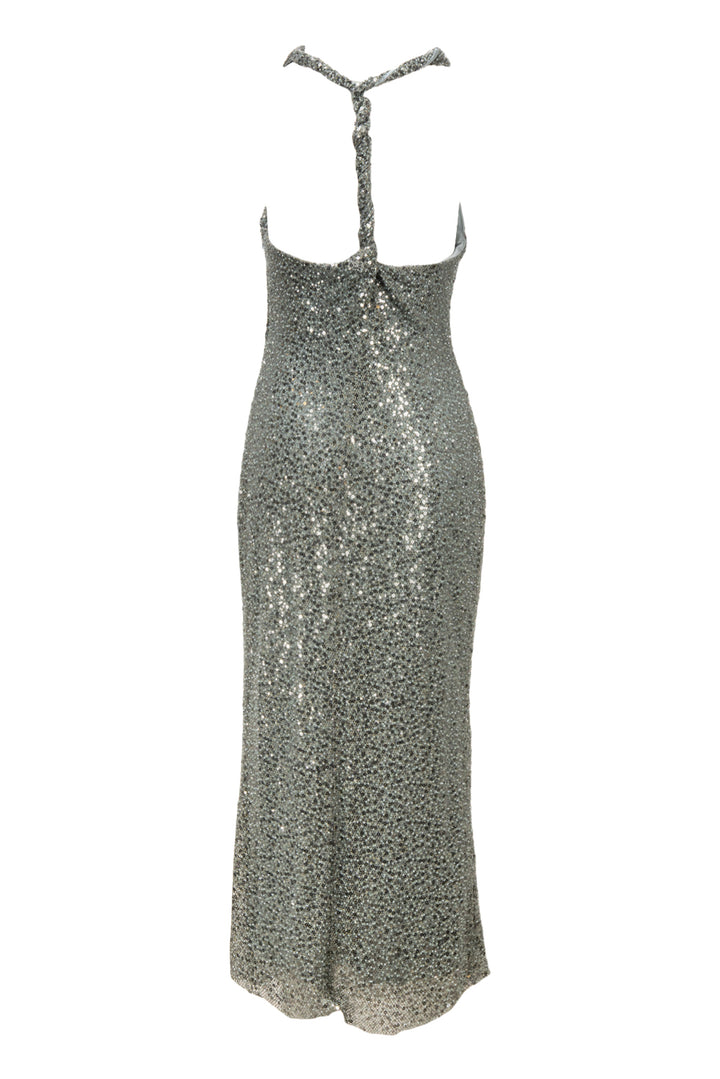 Rebecca Vallance Size 8 Nixie Halter Midi Dress