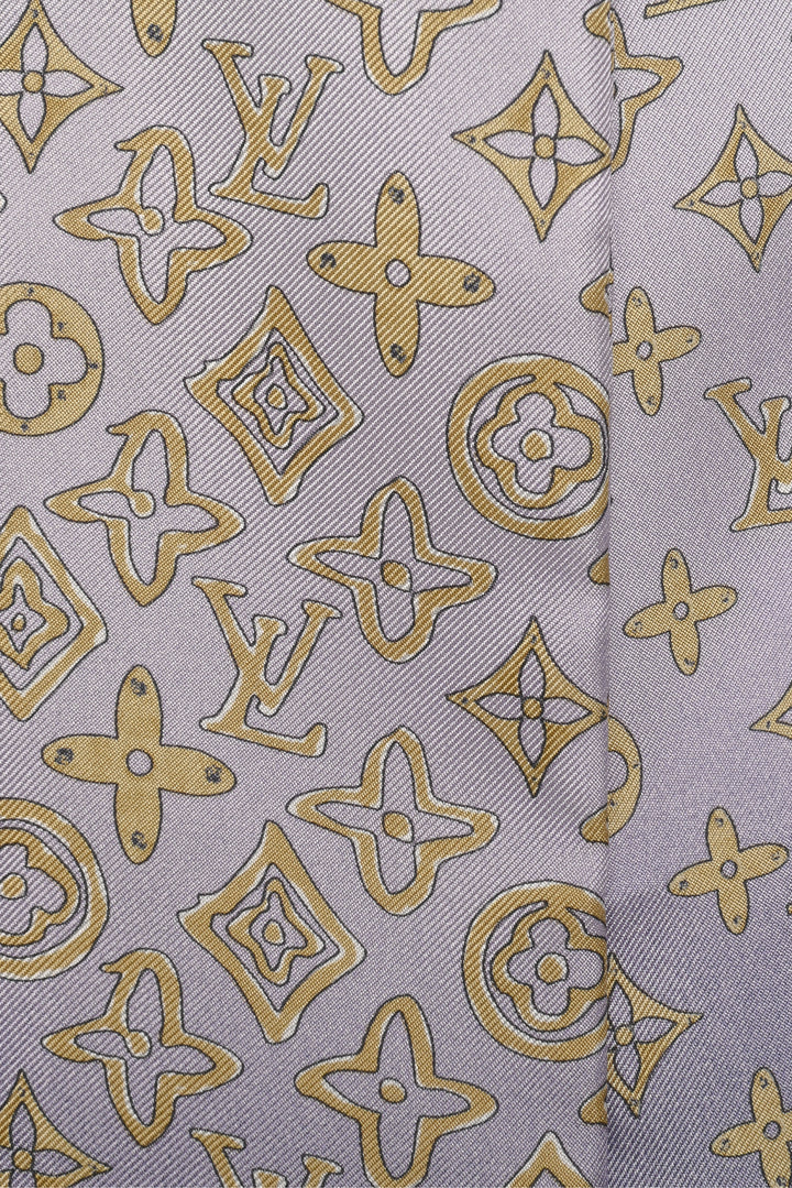 Louis Vuitton Monogram Map Silk Bandeau Scarf