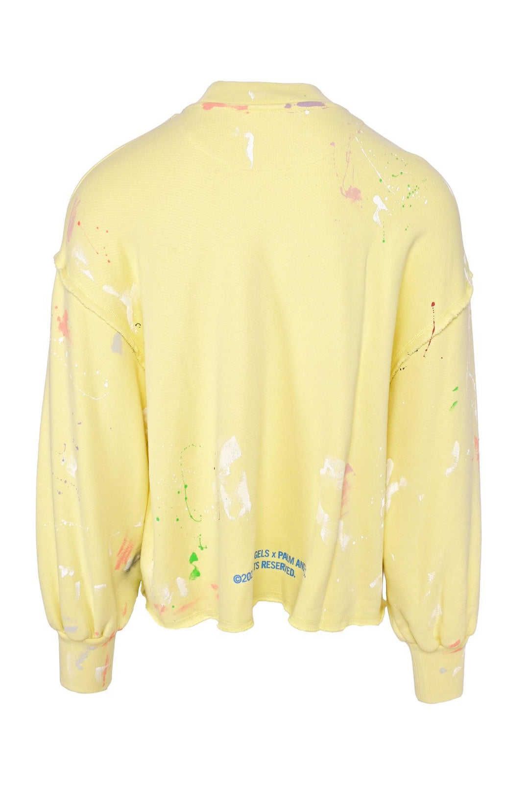 Palm Angels Size S Oversized Painted Comfy Crewneck Sweatshirt