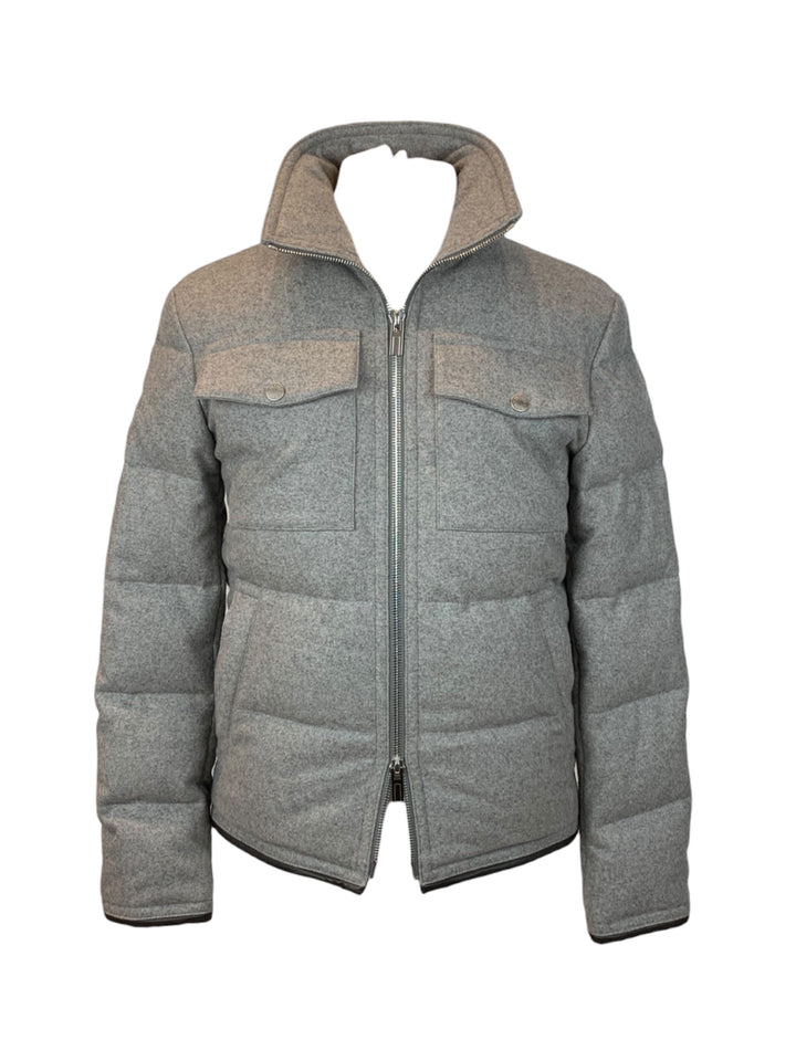 Hermes Size 36 Men's Water-Repellent Cashmere Quilted Jacket