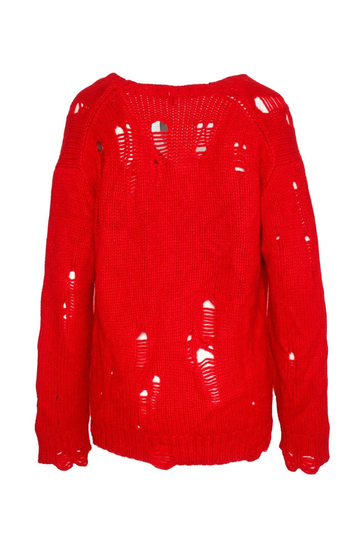 R13 Size M Cashmere Distressed Cardigan