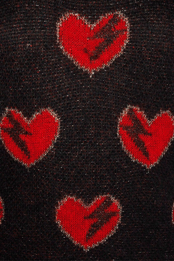 Saint Laurent Size S Heart Patterned Sweater