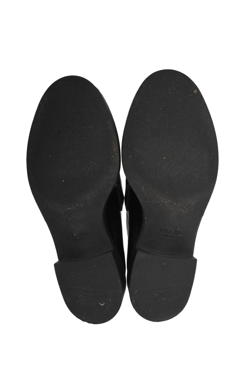 Prada Size 40.5 Brushed Leather Loafers