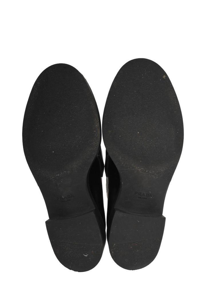 Prada Size 40.5 Brushed Leather Loafers