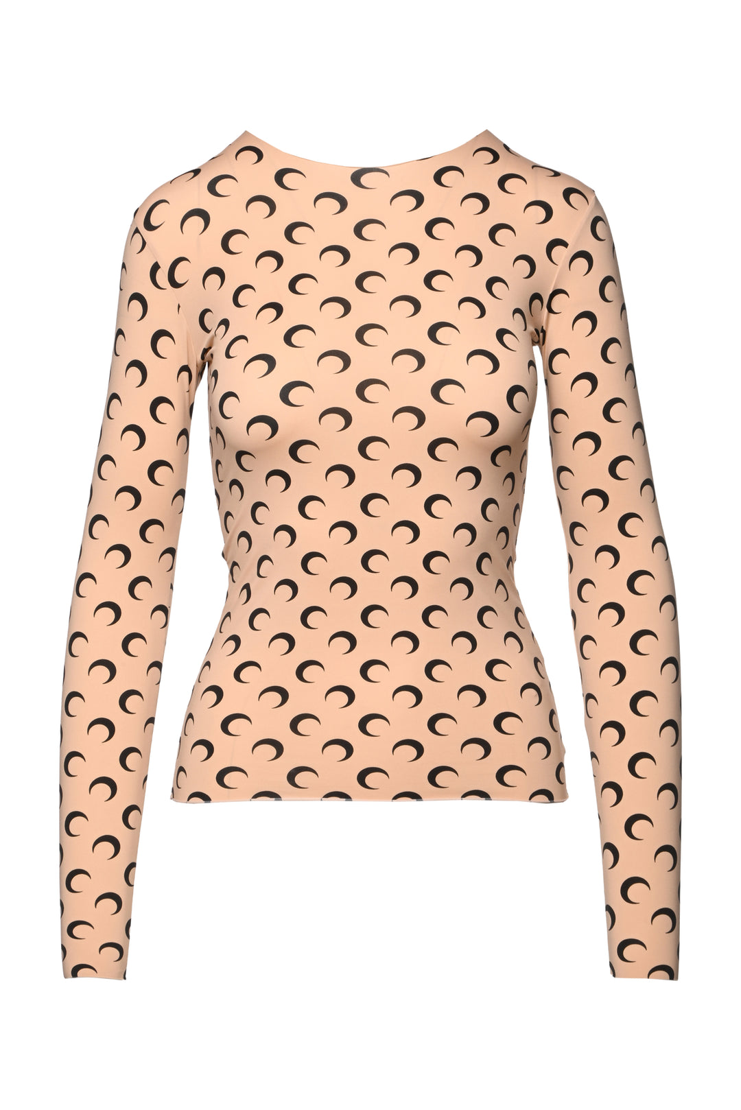 Marine Serre Size L Moon Printed Jersey Second Skin Top