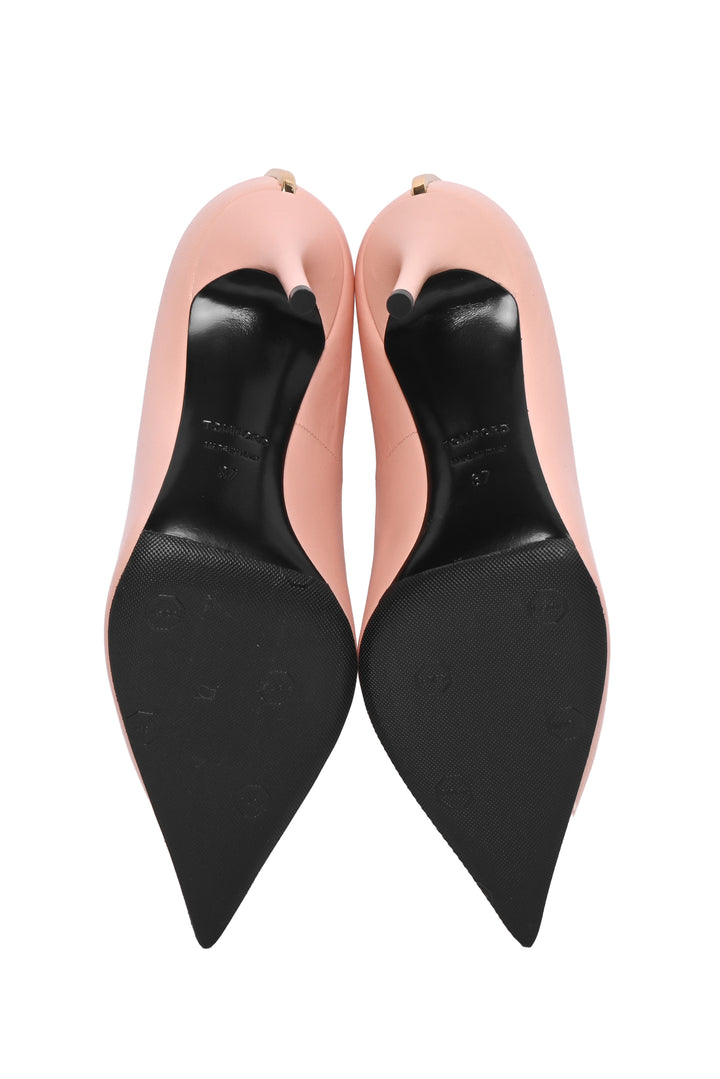 Tom Ford Size 37 Iconic T Leather Pumps