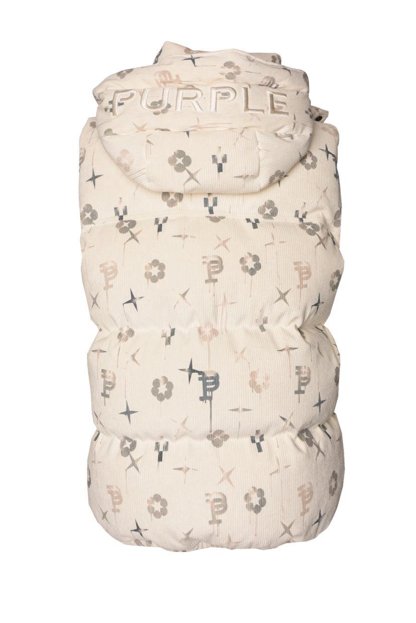 Purple Brand Men's Printed Corduroy Puffer Vest