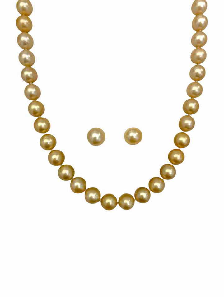 South Sea Pearl Necklace & Stud Earrings Set