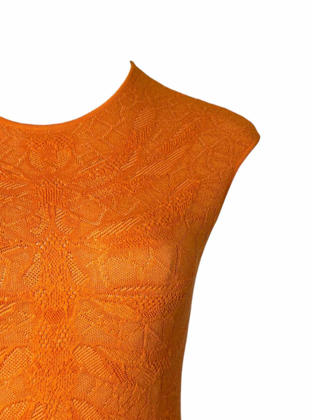 Alexander Mcqueen Size L Silk Blend Knit Pattern Dress