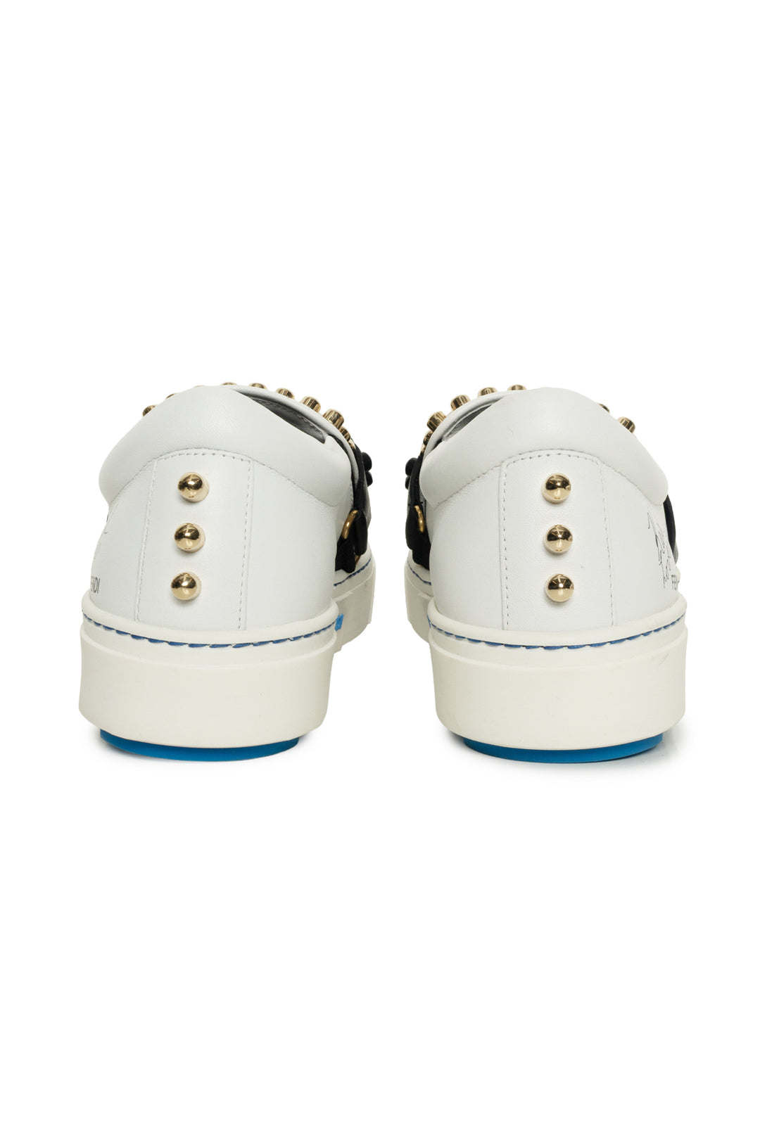 Fendi Size 35 Karl Loves Fendi Studded Leather Slip-On Sneaker