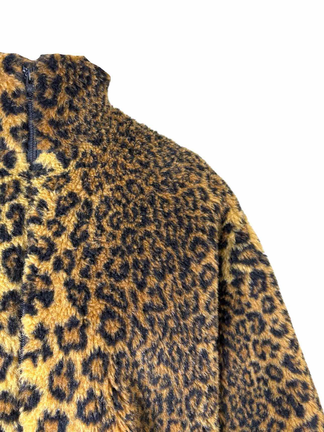 Balenciaga Unisex Leopard Print Fleece Size 34 Jacket