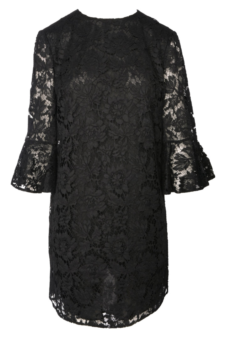 Valentino Size 10 Lace Flutter Sleeve Shift Dress