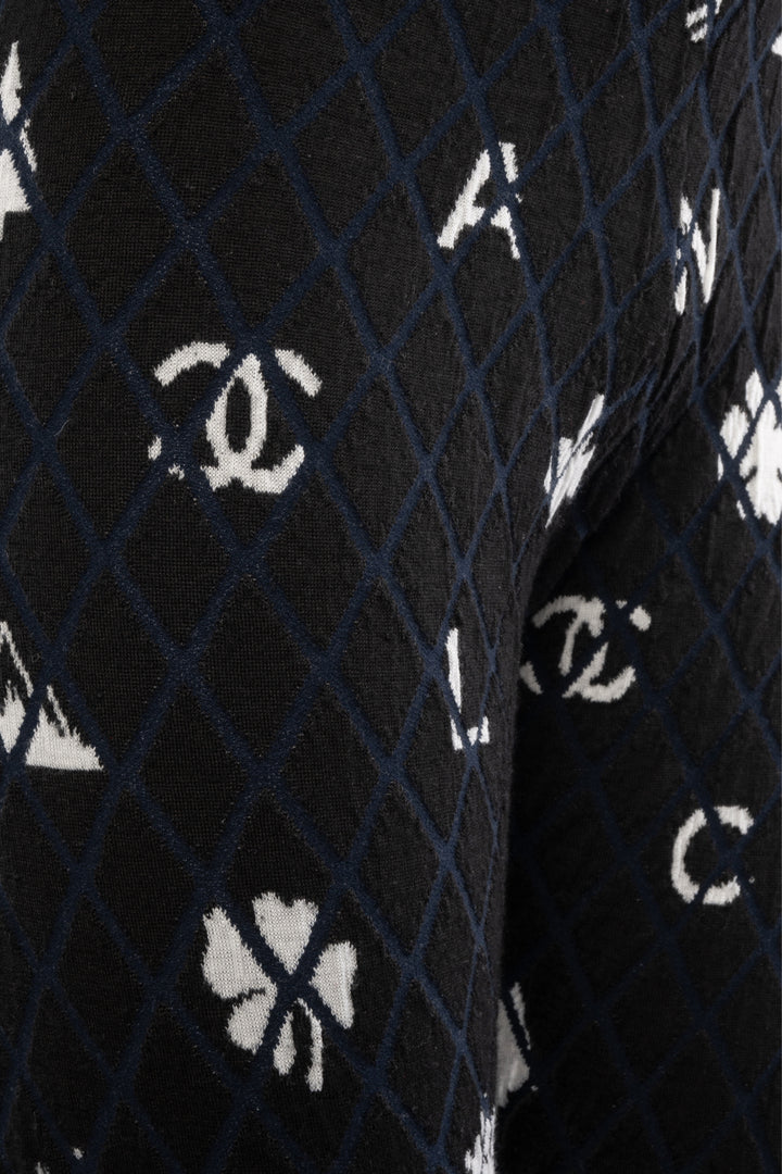 Chanel Size 36 2019 Diamond Quilt Patterned Leggings