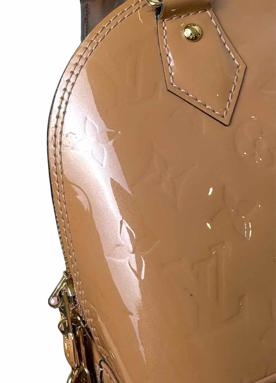 Louis Vuitton Alma BB Rose Velours Vernis Purse