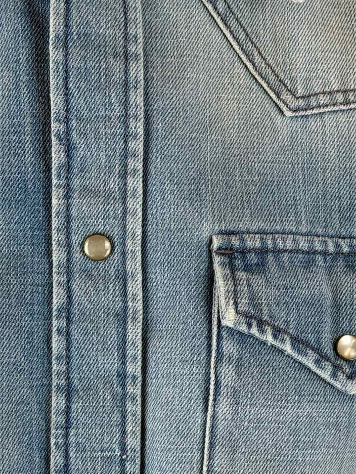 Saint Laurent Size XS Cropped Denim Shirt