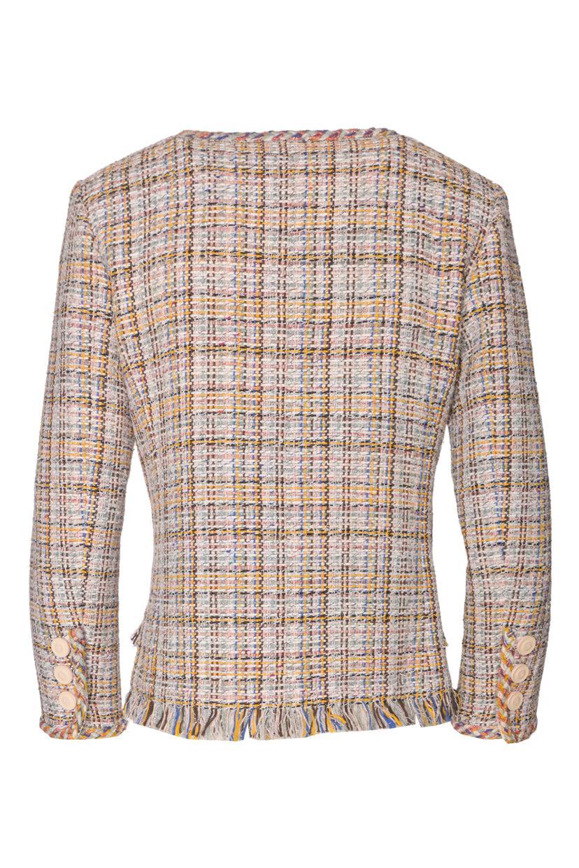 Chanel Size 36 2018 Multi-colour Tweed & Fringe Jacket