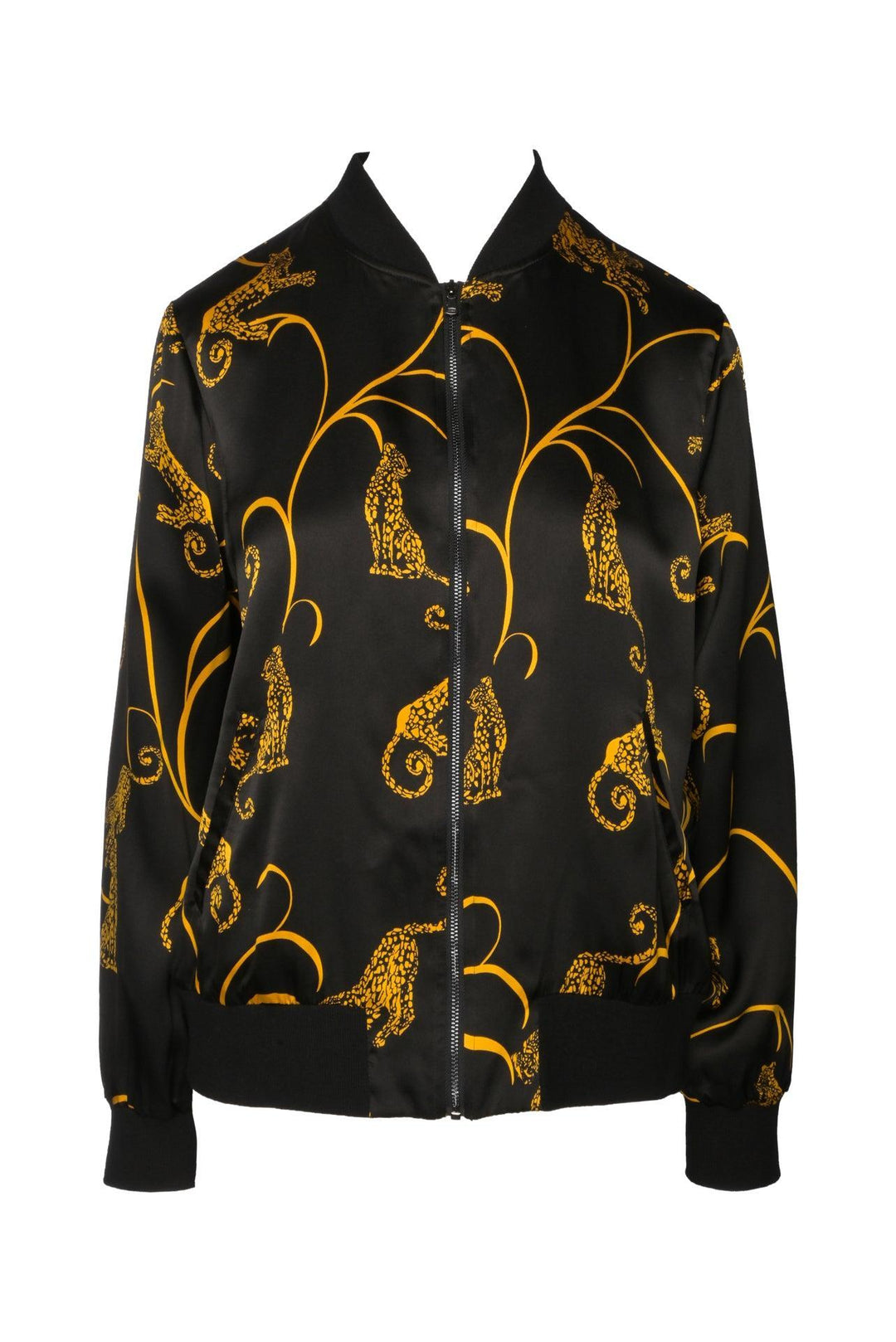L'Agence Size M Ollie Silk Bomber Jacket