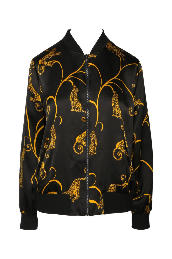 L'Agence Size M Ollie Silk Bomber Jacket