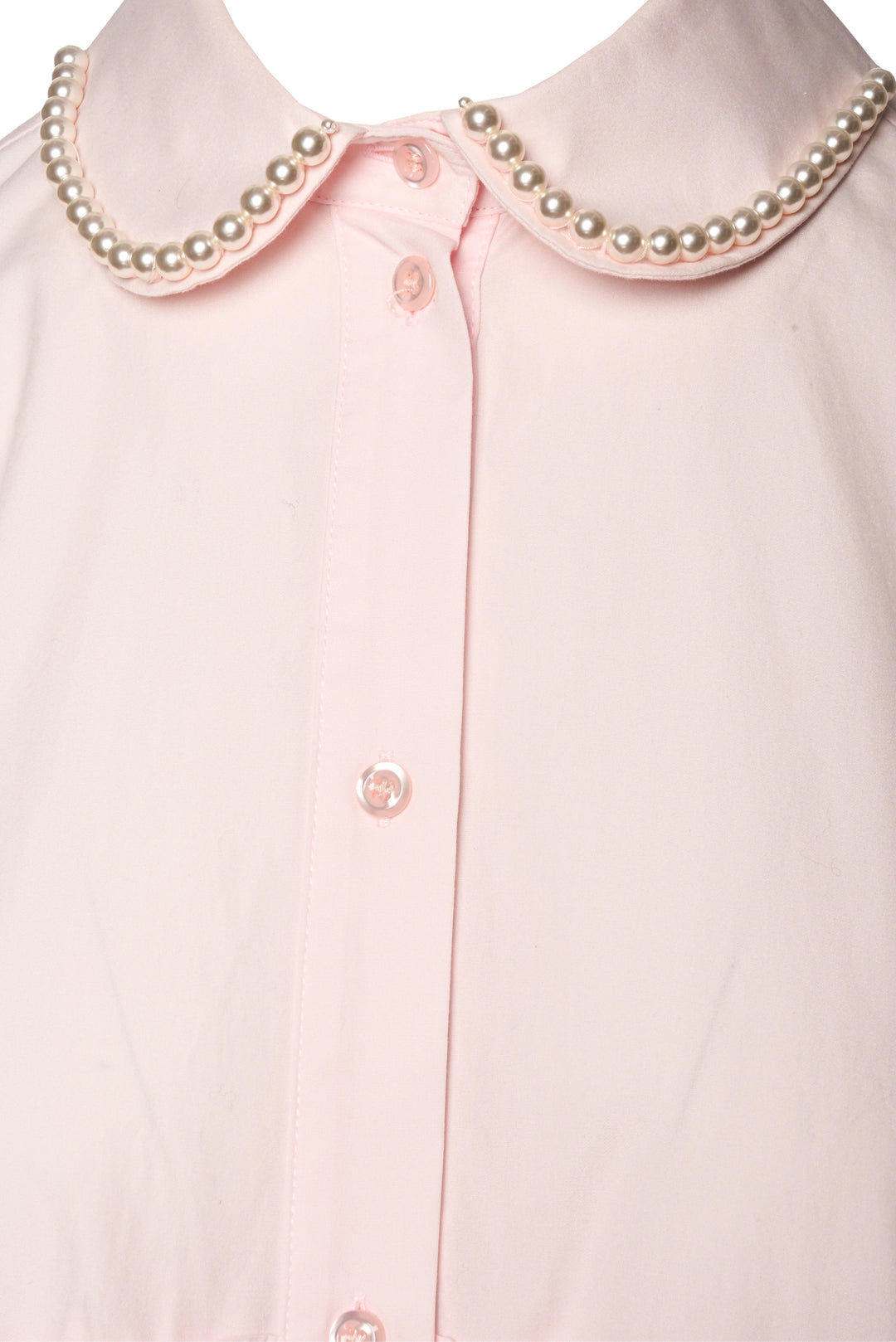 Simone Rocha Size 6 Pearl Embellished Collar Puff Sleeve Midi Dress
