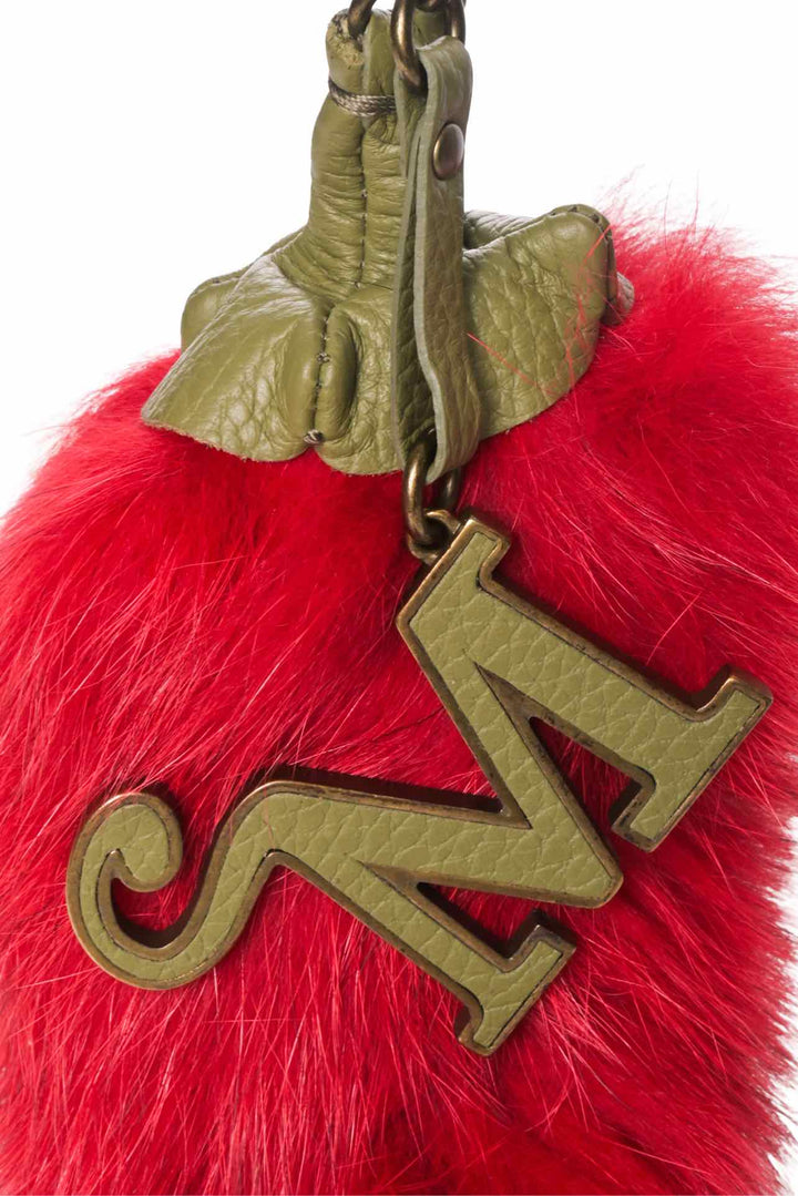Mr & Mrs Italy Fox Fur Chilli Pepper Keychain