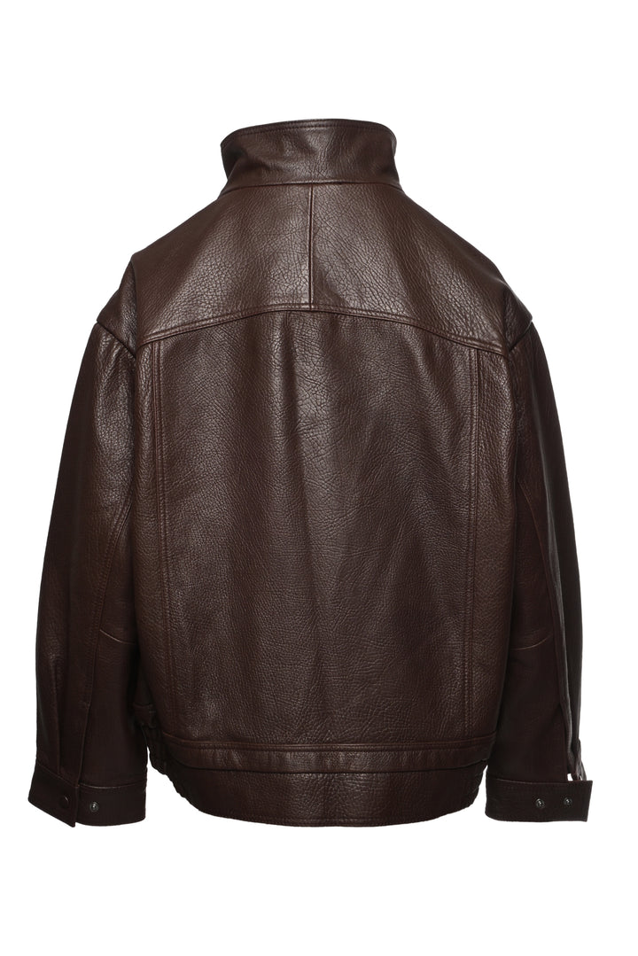 Reiss Size 10 Leather Bomber Jacket