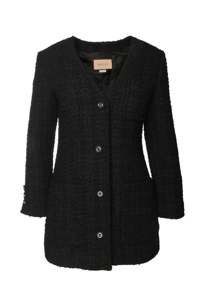 Gucci Size 38 Tweed Melange Jacket