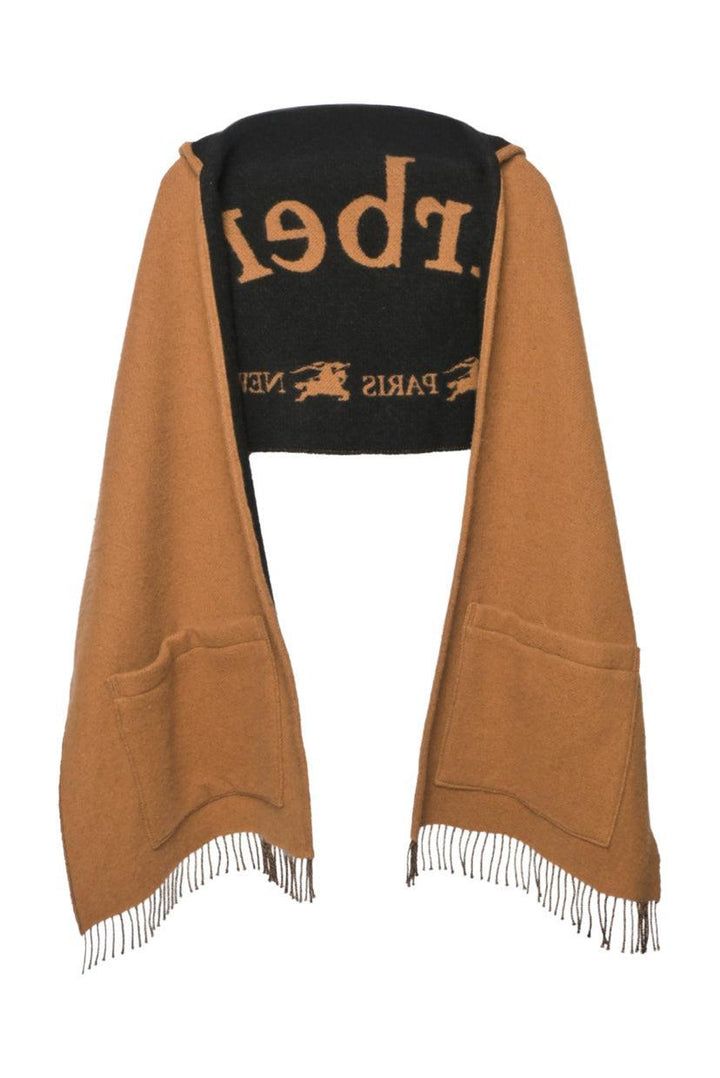 Burberry Size OS Wool & Cashmere Blend Logo Hooded Scarf