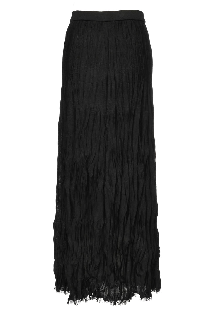 Y's Size 2 Crinkle Knit Midi Skirt