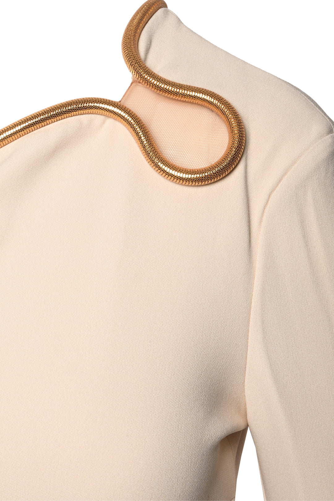 Stella Mccartney Size 38 One-sleeve Asymmetric Embellished Cady Mini Dress