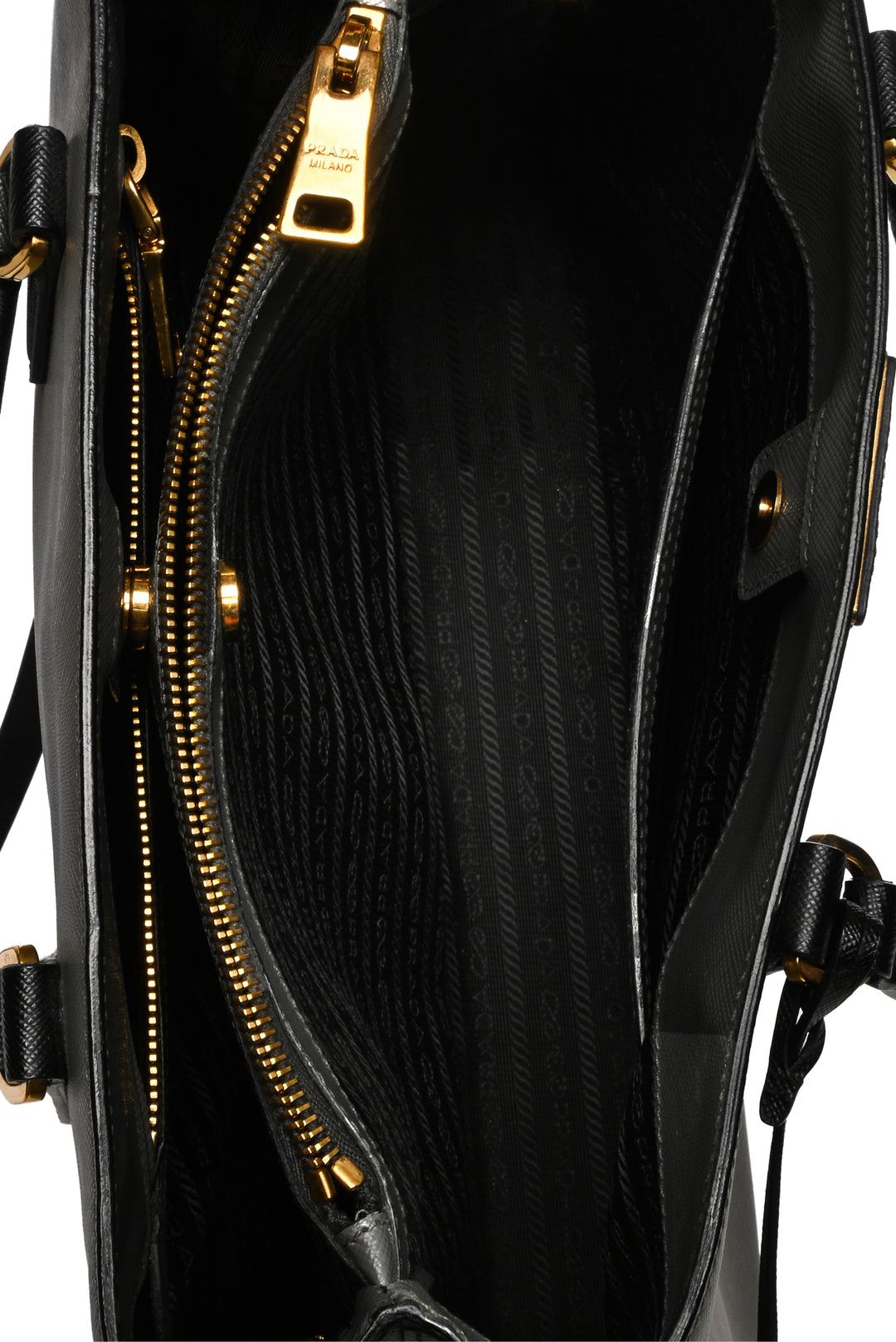 Prada Saffiano Lux Double Zip Tote