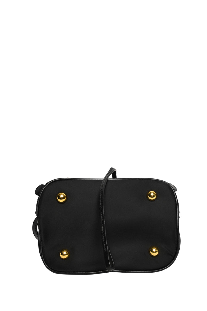 Moschino Nylon & Leather Bucket Bag
