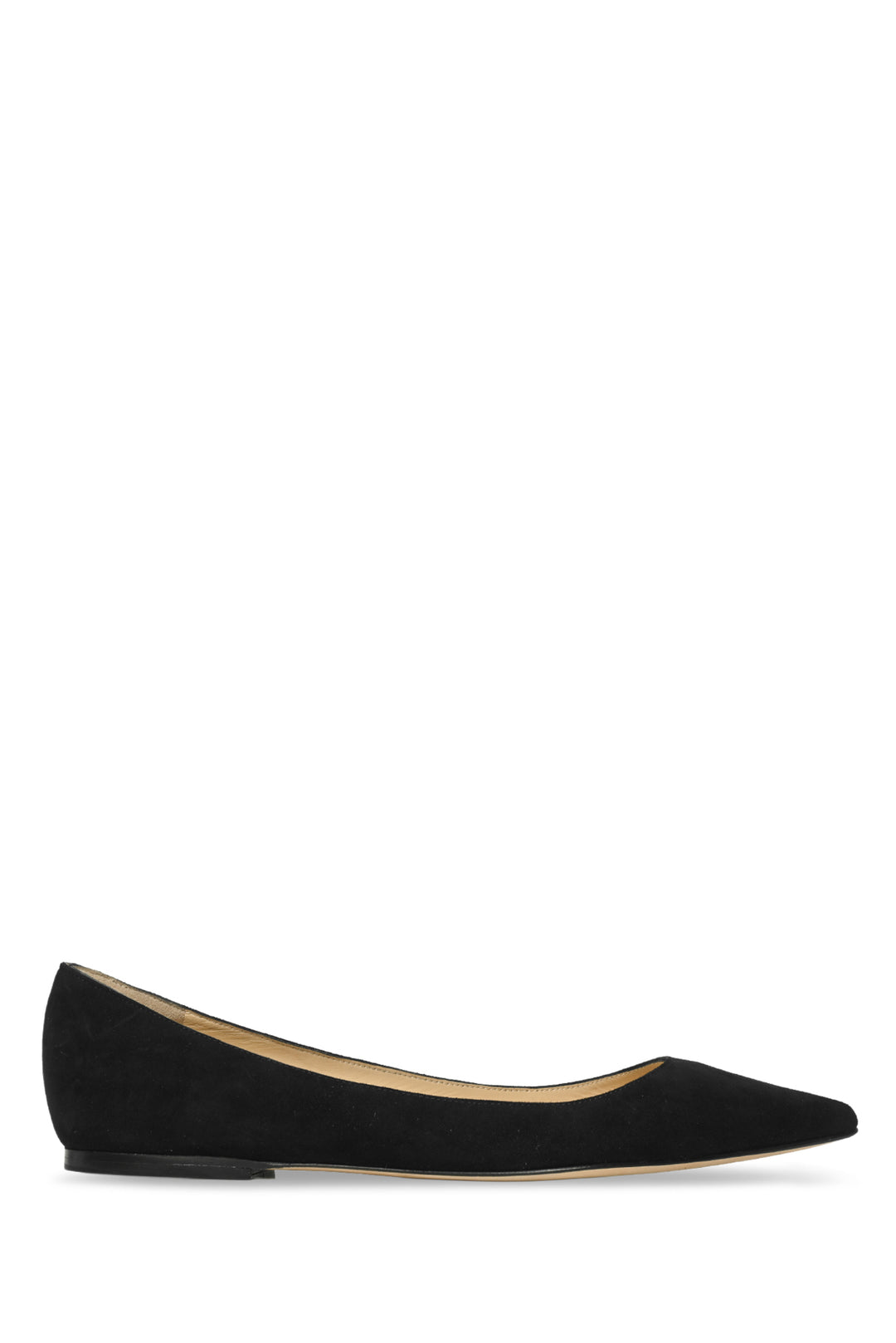 Jimmy Choo Size 38 Alina Pointed Toe Suede Flats