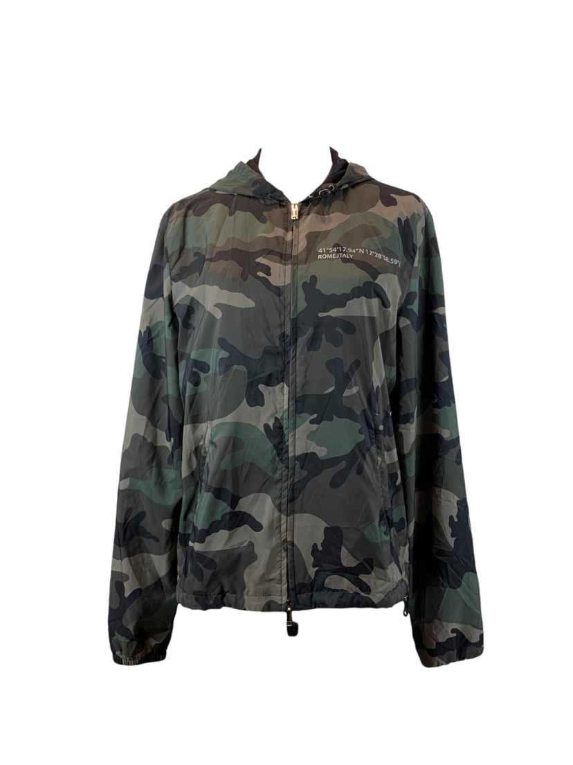 Valentino Size 36 Camo 'Always' Windbreaker Jacket