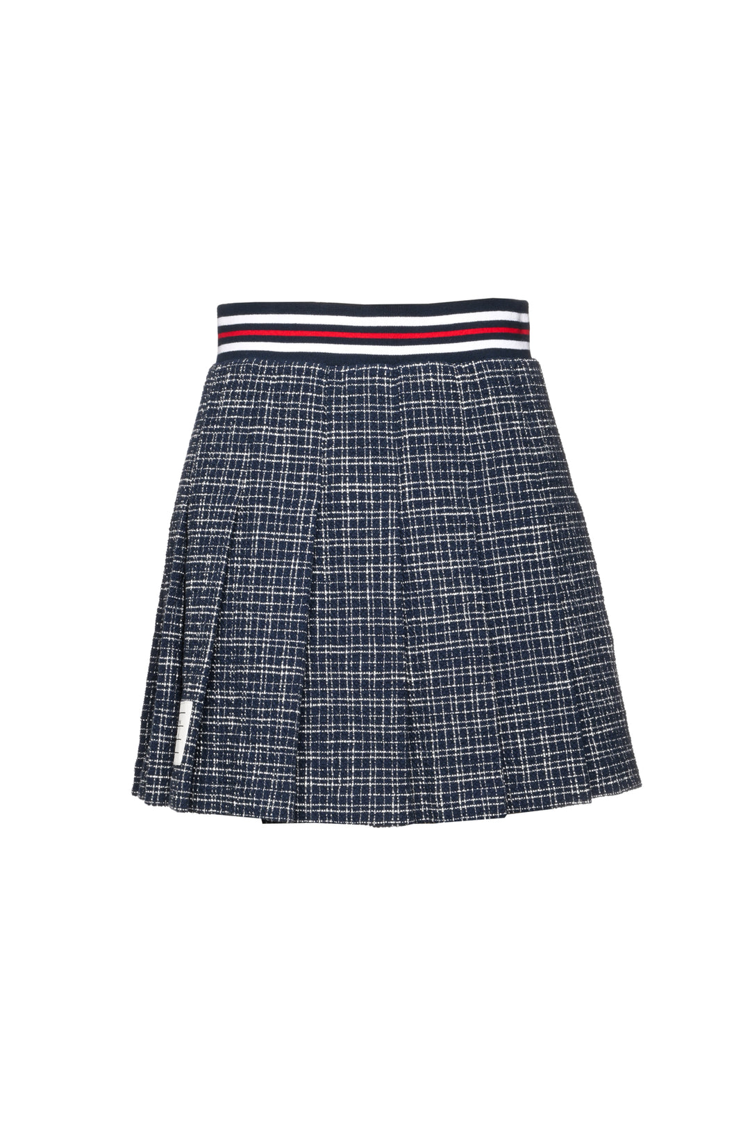 Thom Browne Size 38 Tweed Pleated Mini Skirt