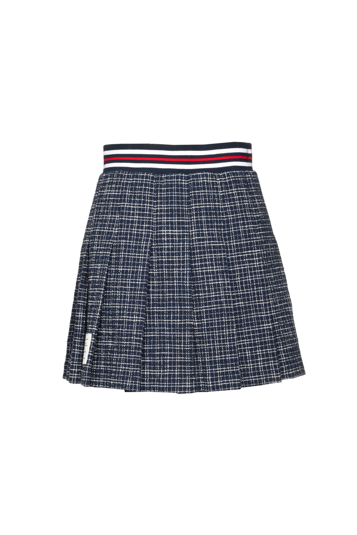 Thom Browne Size 38 Tweed Pleated Mini Skirt
