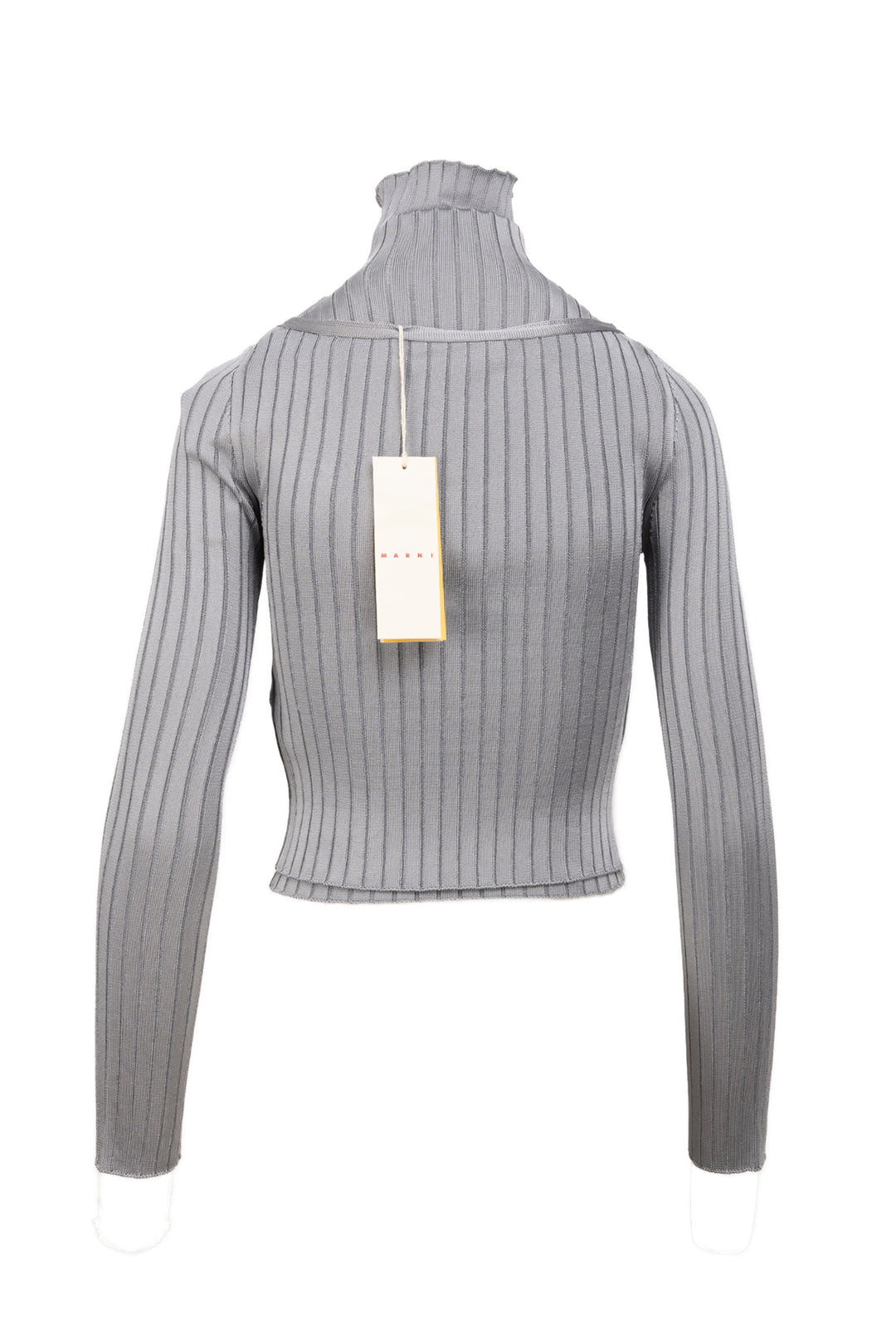 Marni Size 40 Turtleneck Sleeveless Top & Ribbed Cardigan